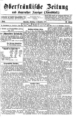 Oberfränkische Zeitung und Bayreuther Anzeiger (Bayreuther Anzeiger) Sonntag 2. Dezember 1877