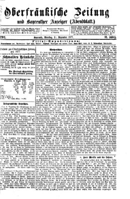 Oberfränkische Zeitung und Bayreuther Anzeiger (Bayreuther Anzeiger) Dienstag 11. Dezember 1877