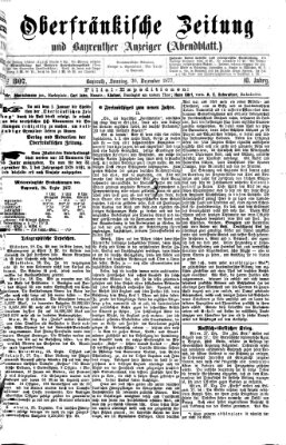 Oberfränkische Zeitung und Bayreuther Anzeiger (Bayreuther Anzeiger) Sonntag 30. Dezember 1877