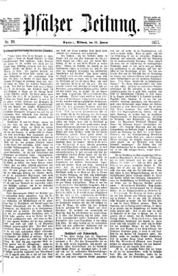 Pfälzer Zeitung Mittwoch 24. Januar 1877