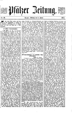 Pfälzer Zeitung Mittwoch 31. Januar 1877