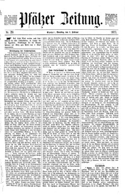 Pfälzer Zeitung Samstag 3. Februar 1877