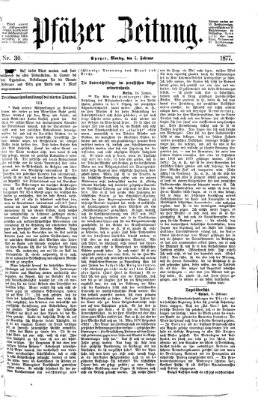 Pfälzer Zeitung Montag 5. Februar 1877