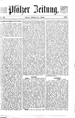 Pfälzer Zeitung Mittwoch 7. Februar 1877