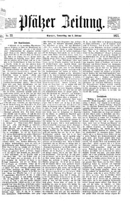 Pfälzer Zeitung Donnerstag 8. Februar 1877