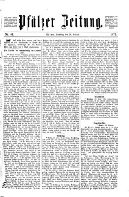 Pfälzer Zeitung Samstag 24. Februar 1877