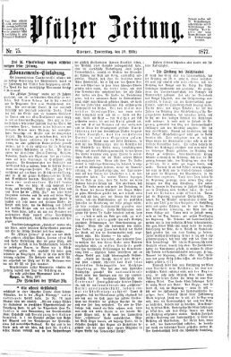 Pfälzer Zeitung Donnerstag 29. März 1877