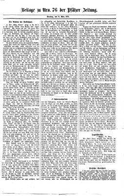 Pfälzer Zeitung Samstag 31. März 1877