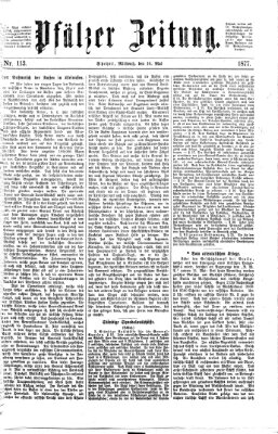 Pfälzer Zeitung Mittwoch 16. Mai 1877