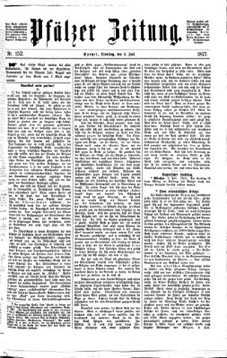 Pfälzer Zeitung Dienstag 3. Juli 1877