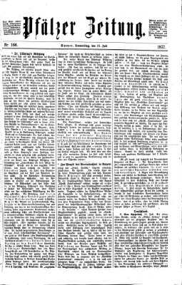 Pfälzer Zeitung Donnerstag 19. Juli 1877