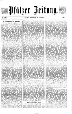 Pfälzer Zeitung Donnerstag 9. August 1877