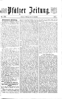 Pfälzer Zeitung Montag 24. September 1877