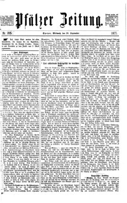 Pfälzer Zeitung Mittwoch 26. September 1877