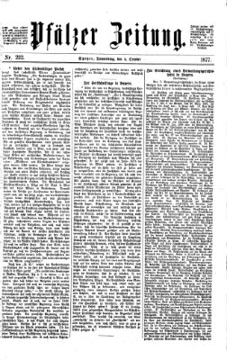 Pfälzer Zeitung Donnerstag 4. Oktober 1877