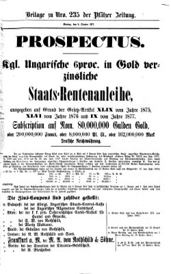 Pfälzer Zeitung Montag 8. Oktober 1877