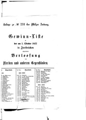 Pfälzer Zeitung Samstag 6. Oktober 1877