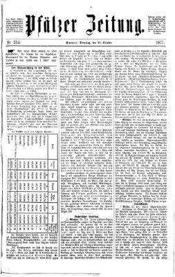 Pfälzer Zeitung Dienstag 30. Oktober 1877