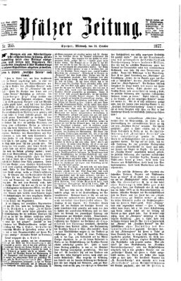 Pfälzer Zeitung Mittwoch 31. Oktober 1877