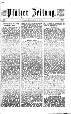 Pfälzer Zeitung Donnerstag 15. November 1877