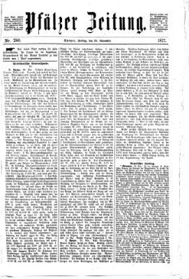 Pfälzer Zeitung Freitag 30. November 1877