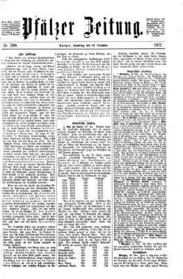 Pfälzer Zeitung Samstag 22. Dezember 1877