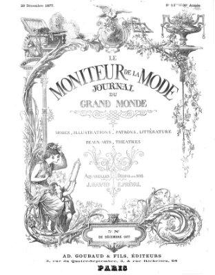 Le Moniteur de la mode Samstag 29. Dezember 1877