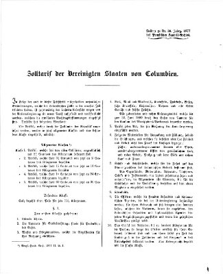 Preußisches Handels-Archiv Freitag 28. September 1877