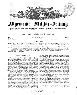 Allgemeine Militär-Zeitung Samstag 6. Januar 1877