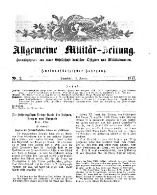 Allgemeine Militär-Zeitung Samstag 13. Januar 1877