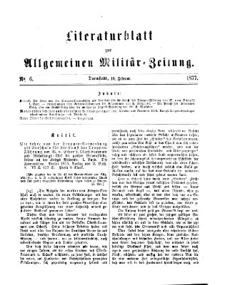 Allgemeine Militär-Zeitung Samstag 10. Februar 1877