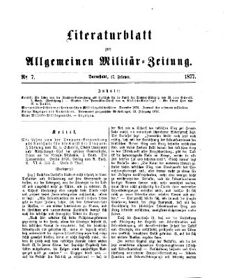 Allgemeine Militär-Zeitung Samstag 17. Februar 1877