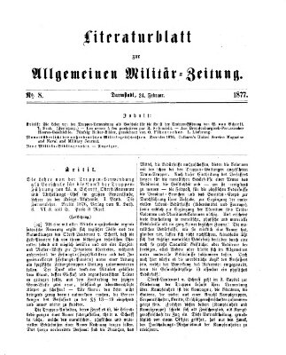 Allgemeine Militär-Zeitung Samstag 24. Februar 1877