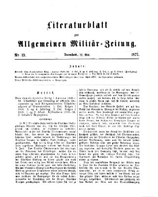 Allgemeine Militär-Zeitung Samstag 12. Mai 1877