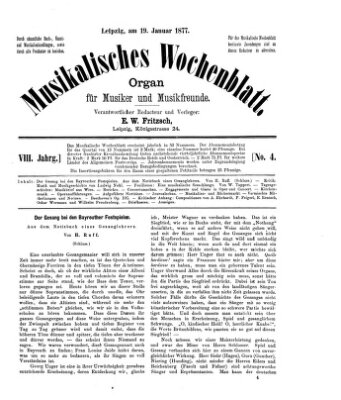 Musikalisches Wochenblatt Freitag 19. Januar 1877