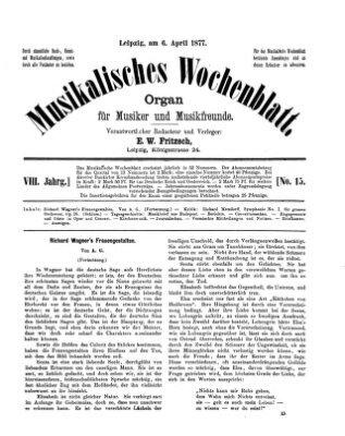 Musikalisches Wochenblatt Freitag 6. April 1877