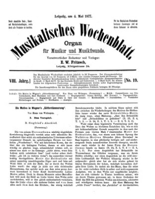 Musikalisches Wochenblatt Freitag 4. Mai 1877