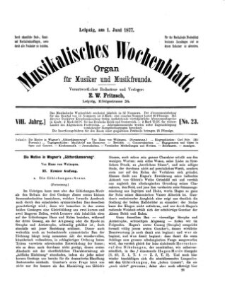 Musikalisches Wochenblatt Freitag 1. Juni 1877