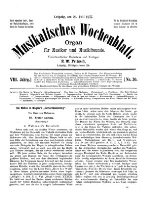 Musikalisches Wochenblatt Freitag 20. Juli 1877