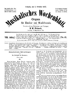 Musikalisches Wochenblatt Freitag 5. Oktober 1877