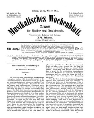 Musikalisches Wochenblatt Freitag 12. Oktober 1877