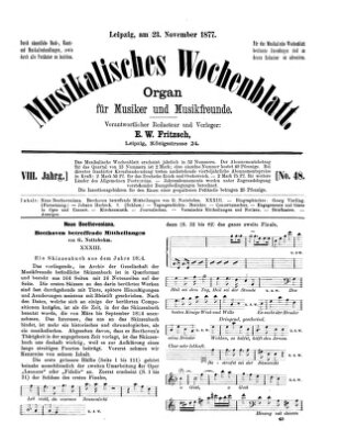 Musikalisches Wochenblatt Freitag 23. November 1877