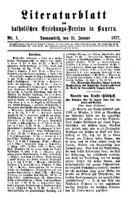 Katholische Schulzeitung (Bayerische Schulzeitung) Mittwoch 31. Januar 1877