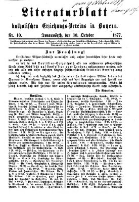 Katholische Schulzeitung (Bayerische Schulzeitung) Dienstag 30. Oktober 1877