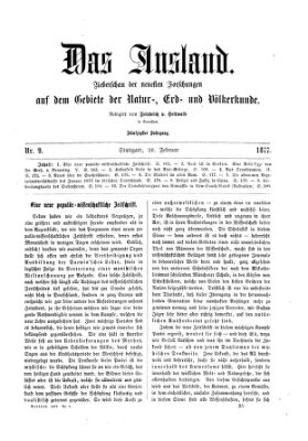 Das Ausland Montag 26. Februar 1877