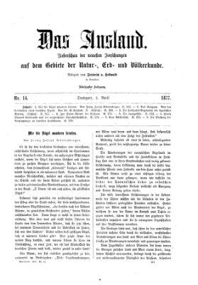 Das Ausland Montag 2. April 1877