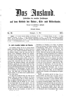 Das Ausland Montag 14. Mai 1877