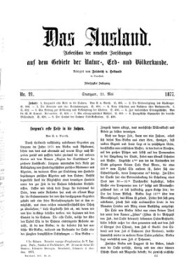 Das Ausland Montag 21. Mai 1877