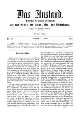 Das Ausland Montag 8. Oktober 1877