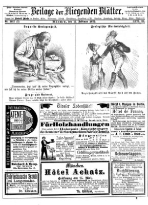 Fliegende Blätter Sonntag 11. Februar 1877